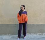 Pantalone art.Rosmarino color viola
