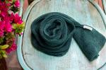 Organic Linen Scarf Emerald Color