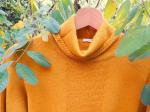 High Neck woman Sweater Art.Nadia Ocra Yellow color