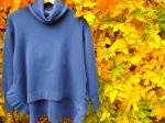 High Neck woman Sweater Art.Gala Blue color