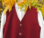 Man Vest dark red