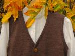 Man Vest Brown color