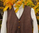 Man Vest Brown color