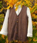 Man Vest Brown color